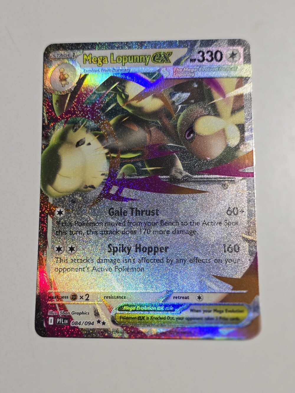 Pokemon Mega Lopunny ex 084/094 Phantasmal Flames PFL Double Rare Holo NM